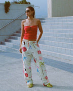 Lottie Hall Woven Elastic Waist Pants - Sunny Lime