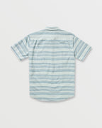 All Day Stripe Short Sleeve Shirt - Ash Blue