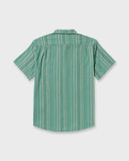 All Day Stripe Short Sleeve Shirt - Sage Green