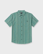 All Day Stripe Short Sleeve Shirt - Sage Green