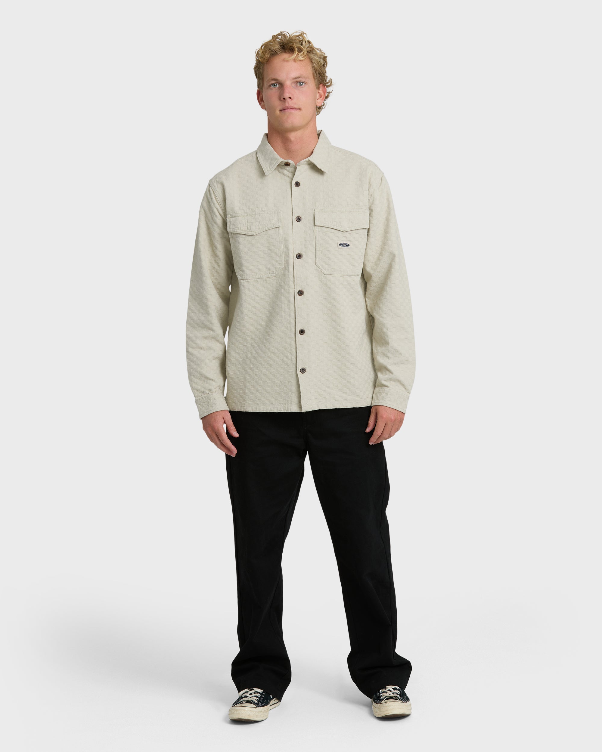 Bad Dog Long Sleeve Flannel Shirt - Chino