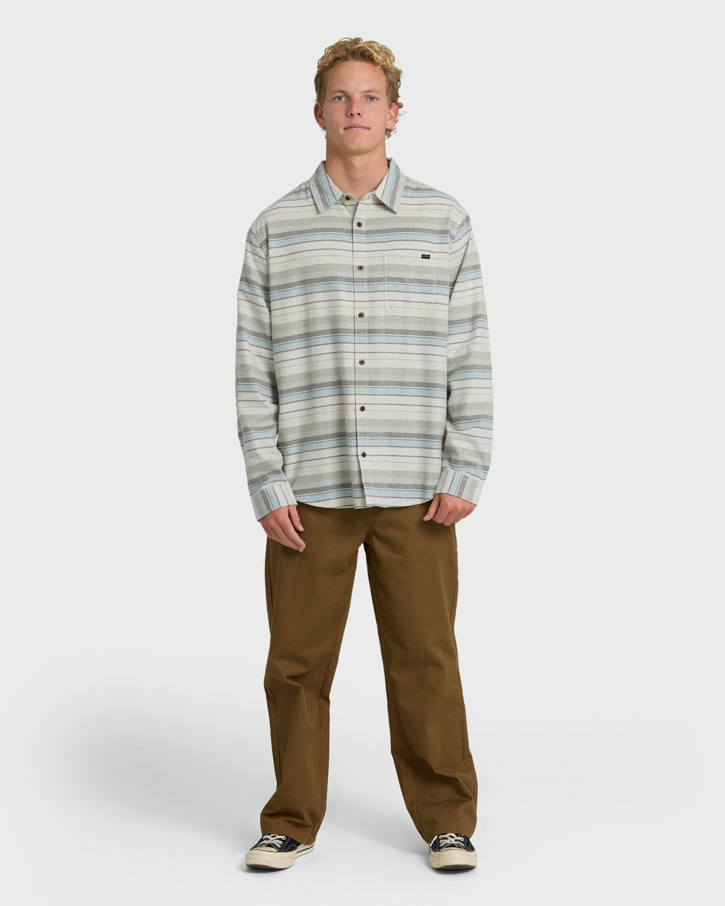 Coastline Long Sleeve Flannel Shirt - Chino