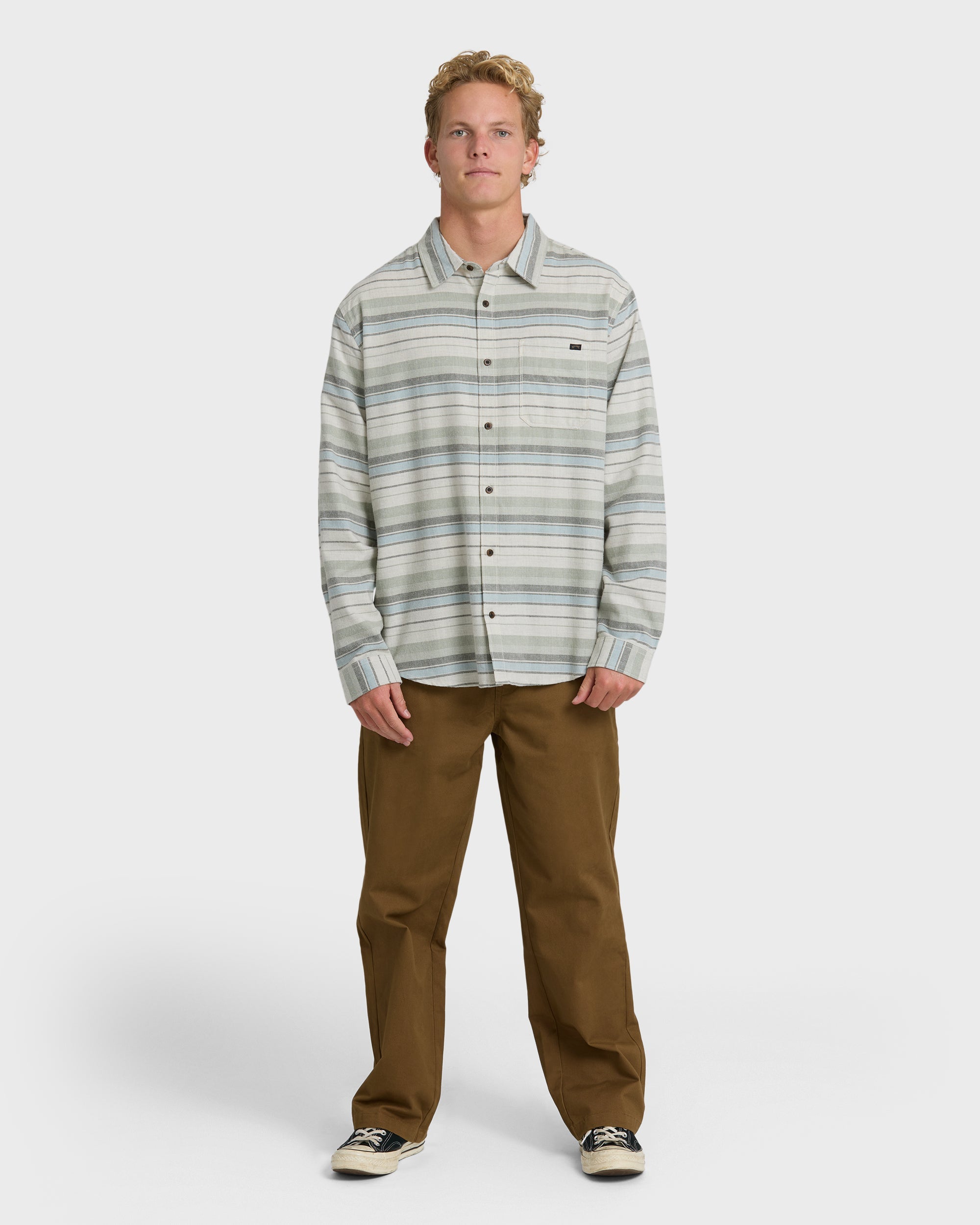 Coastline Long Sleeve Flannel Shirt - Chino
