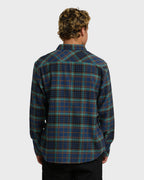 Coastline Long Sleeve Flannel Shirt - Dark Denim