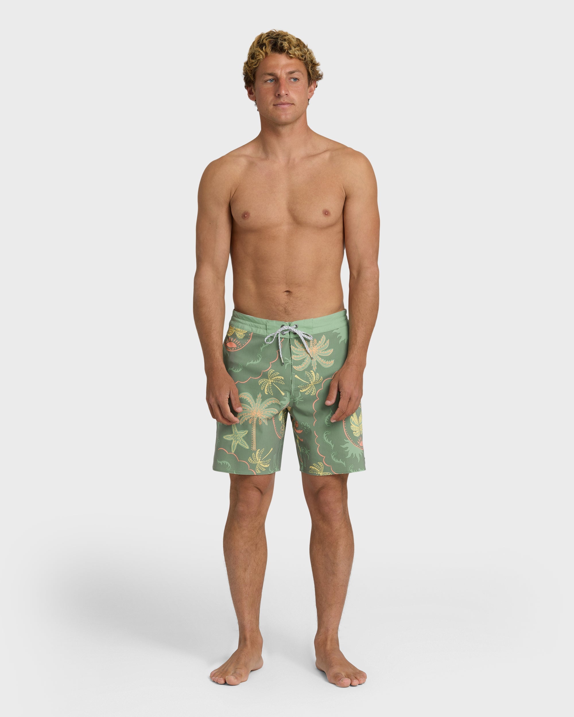 Good Times Lo Tide 18 Boardshorts - Sea Spray Multi - Sea Spray