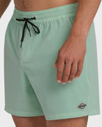 Every Other Day Wave Washed Layback 16 Trunks - Mist Green