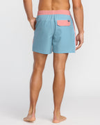 Dbah Panel Laybacks Swim Trunk - Washed Blue