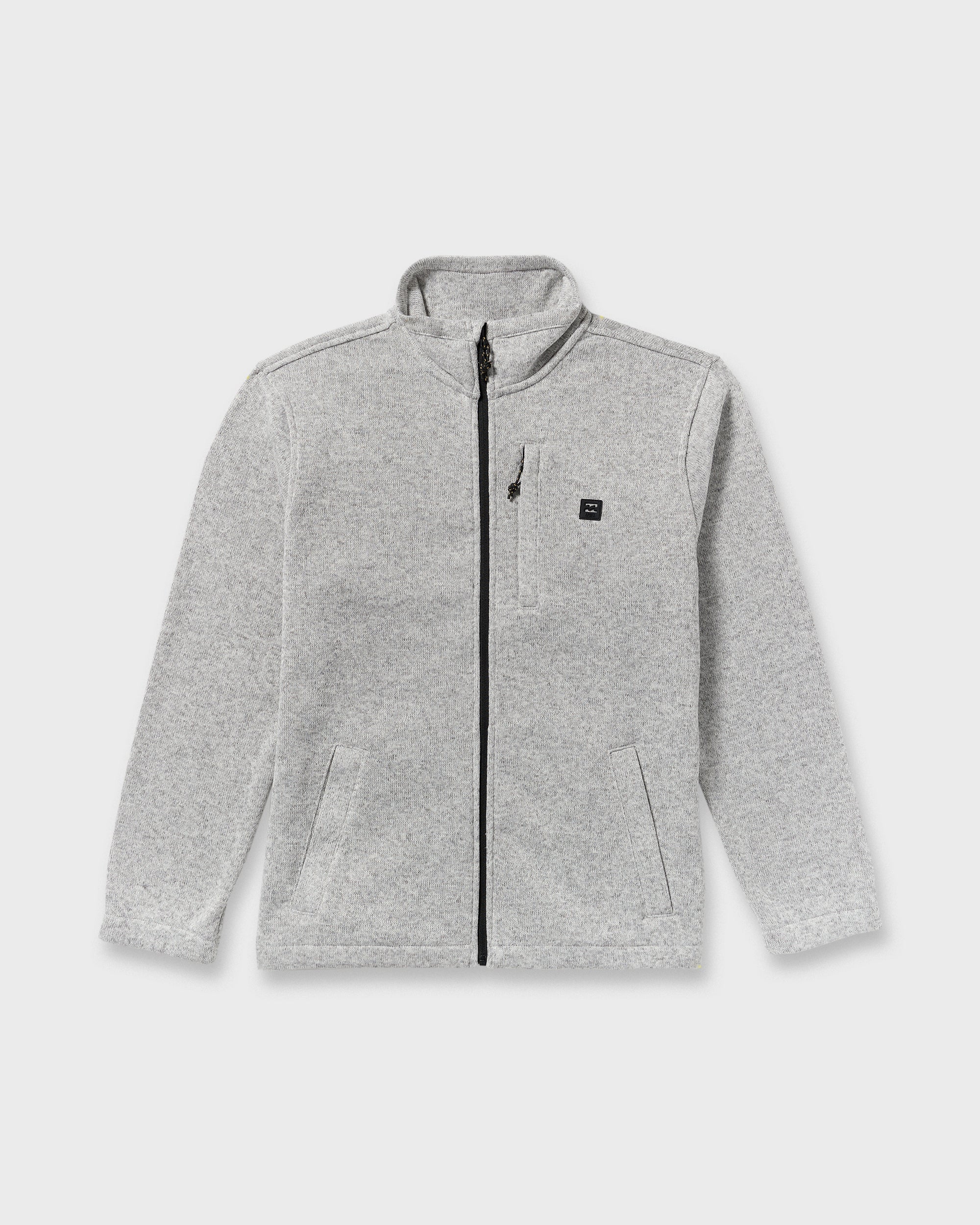 Boundary Mock Neck Zip Sweatshirt - Grey Htr