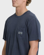 Essential Pocket Wave Washed Premium Short Sleeve T-Shirt - Graystone