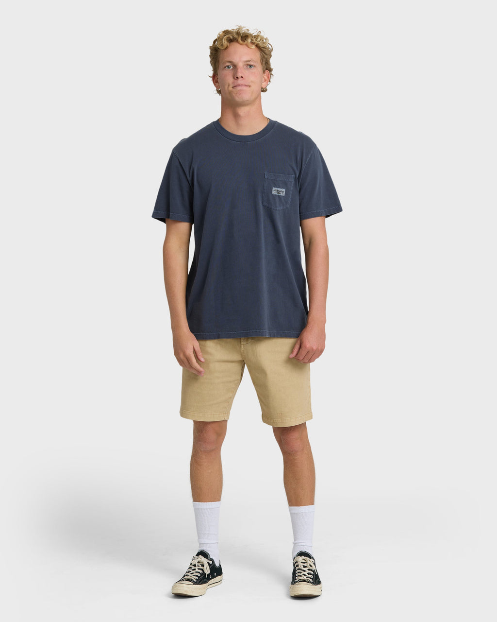 Essential Pocket Wave Washed Premium Short Sleeve T-Shirt - Graystone