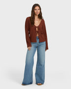 Havana Long Sleeve Knit Top - Cowhide