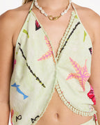 Lottie Hall Woven Tank - Sunny Lime
