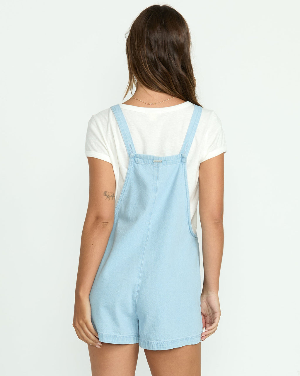 Beach Crush Denim Overalls - Salt Blue