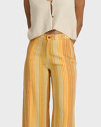 Hazy Daze Elastic Waist Pants - Brown Multi