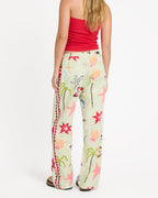 Lottie Hall Woven Elastic Waist Pants - Sunny Lime