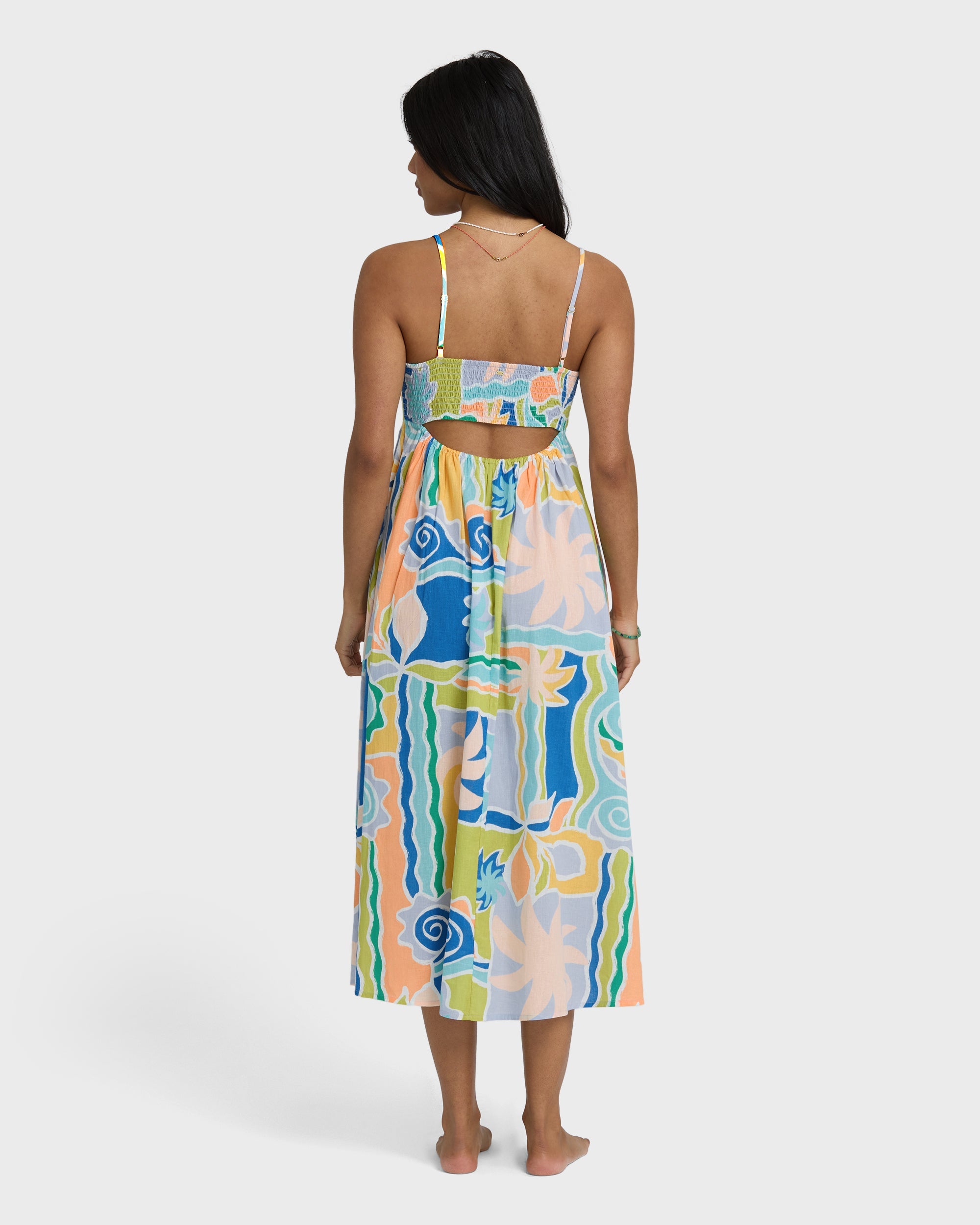 Island Life Midi Dress - Blue Multi