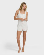 Misshape Denim Romper - Sea Salt