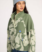 A/Div Popoyo Snap Up Sherpa Fleece Jacket - Seagrass