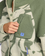 A/Div Popoyo Snap Up Sherpa Fleece Jacket - Seagrass