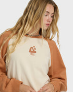 Blissed Out Crewneck Sweatshirt - Caramel Cafe