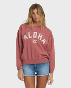 Mono Aloha Kendal Crewneck Sweatshirt - Dark Coral