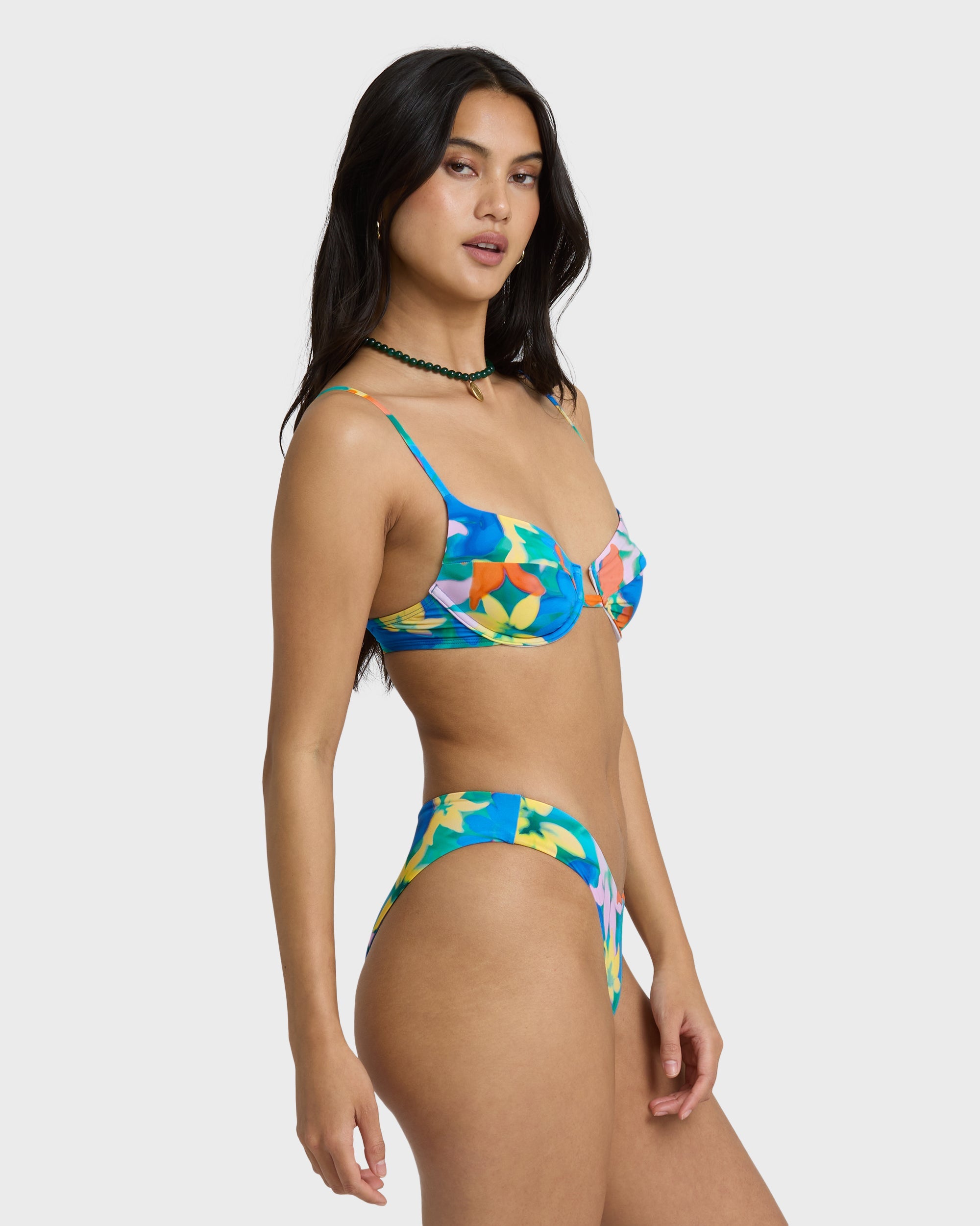 Agua Flores Leah Underwire Bikini Top - Blue Multi