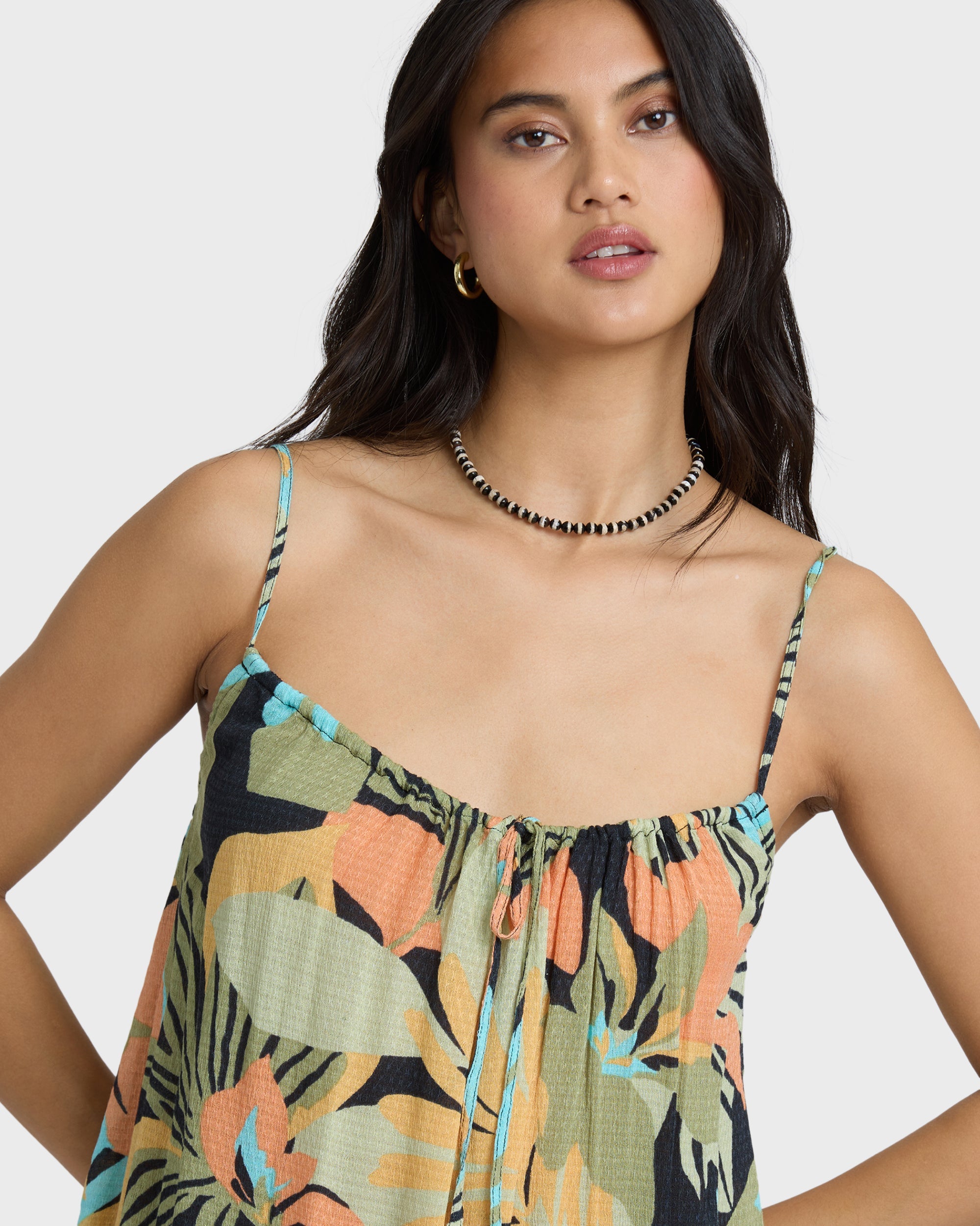 Beach Song Printed Mini Dress - Black Multi