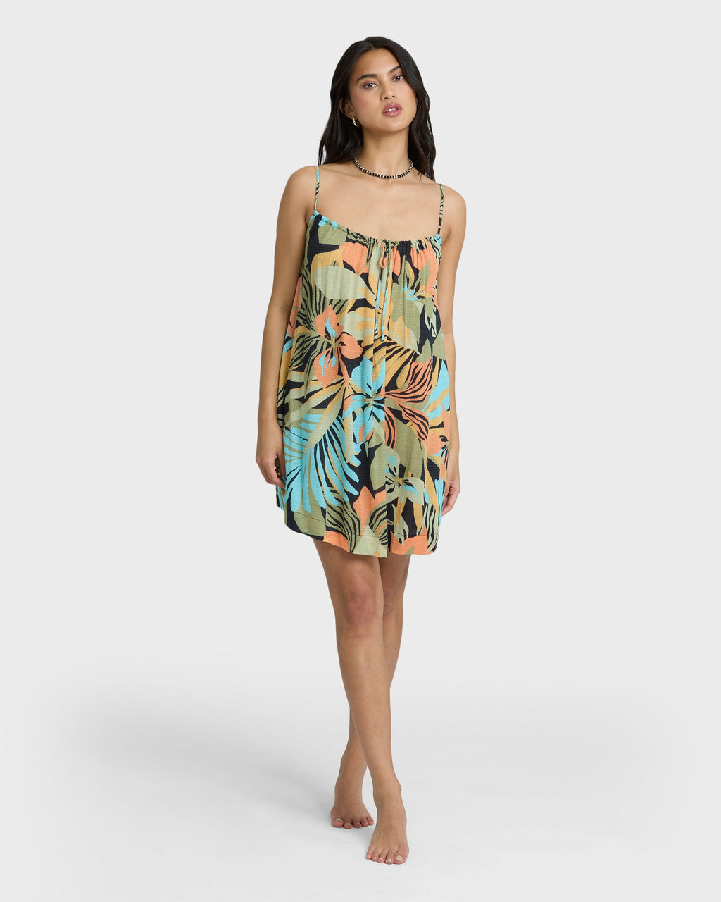 Beach Song Printed Mini Dress - Black Multi
