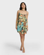 Beach Song Printed Mini Dress - Black Multi