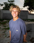 Essential Pocket Wave Washed Premium Short Sleeve T-Shirt - Graystone