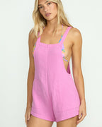 Beach Crush Romper - Bright Rose