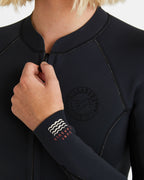 Salty Dayz Natural Flatlock Long Sleeve Springsuit - Black