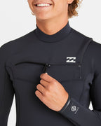 4/3mm Absolute Natural Upcycler GBS Chest Zip Wetsuit - Black