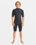 2/2mm Absolute Natural Upcycler GBS Chest Zip Short Sleeve Springsuit - Black