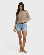 Daze Time Crewneck Sweater - Oatmeal