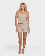 Easy Livin Knit Shorts - Brown Stone