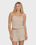 Easy Livin Knit Shorts - Brown Stone