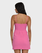 Crystal Clear Midi Dress - Guava