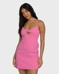 Crystal Clear Midi Dress - Guava