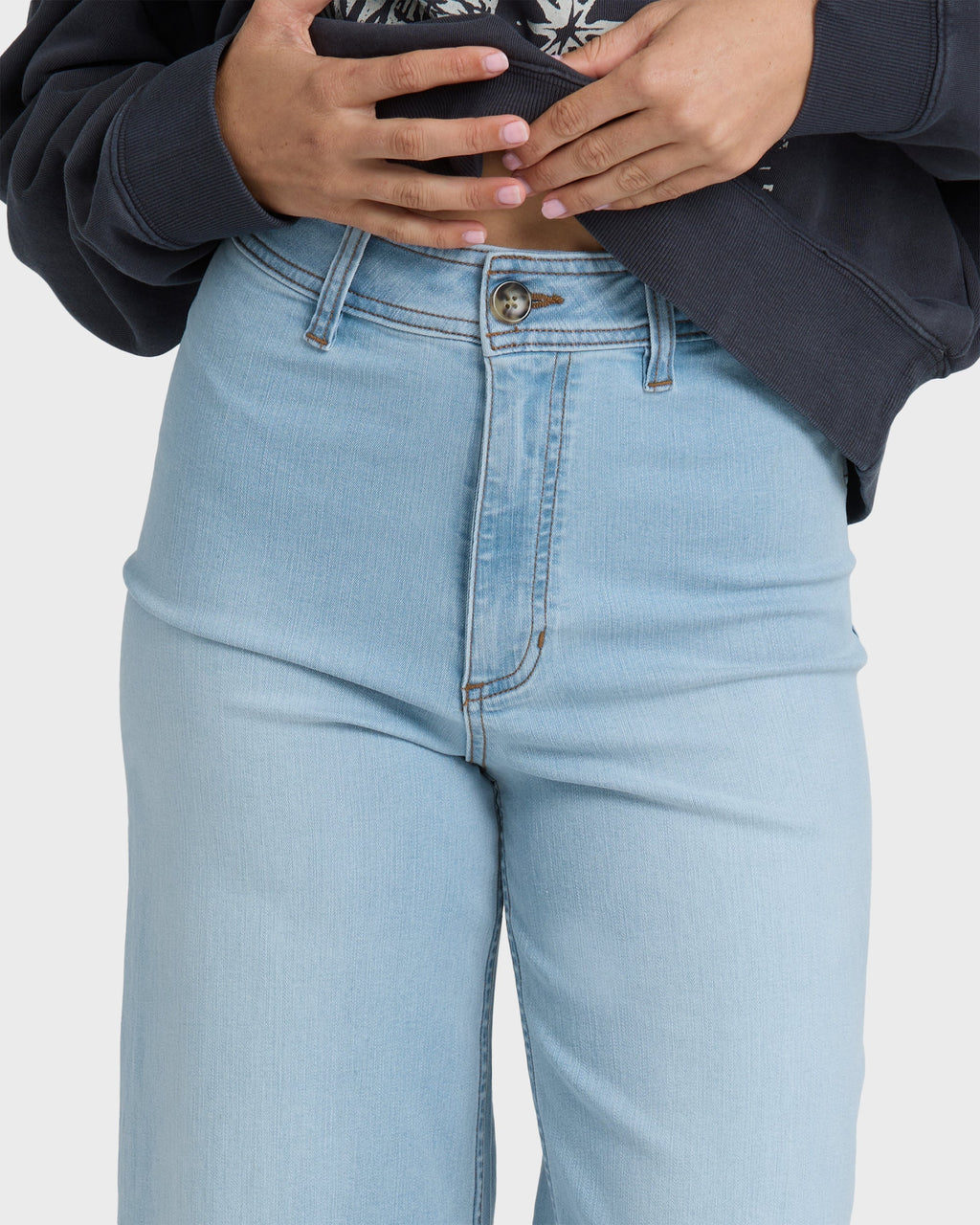 Free Fall Wide Leg Jeans - Surf Spray