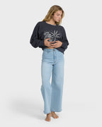 Free Fall Wide Leg Jeans - Surf Spray