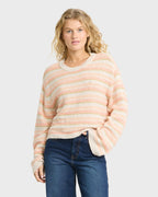 Bright Sol Crewneck Sweater - Light Peach