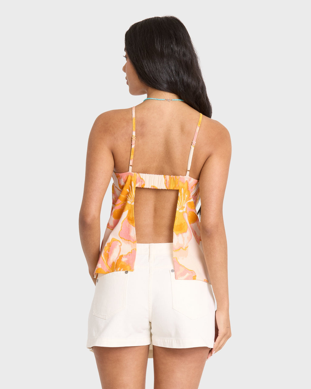 Floral Trippin Tank Top - Salt Crystal