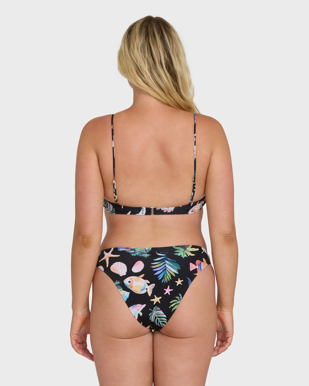 Party Wave Hike Bikini Bottoms - Black Pebble