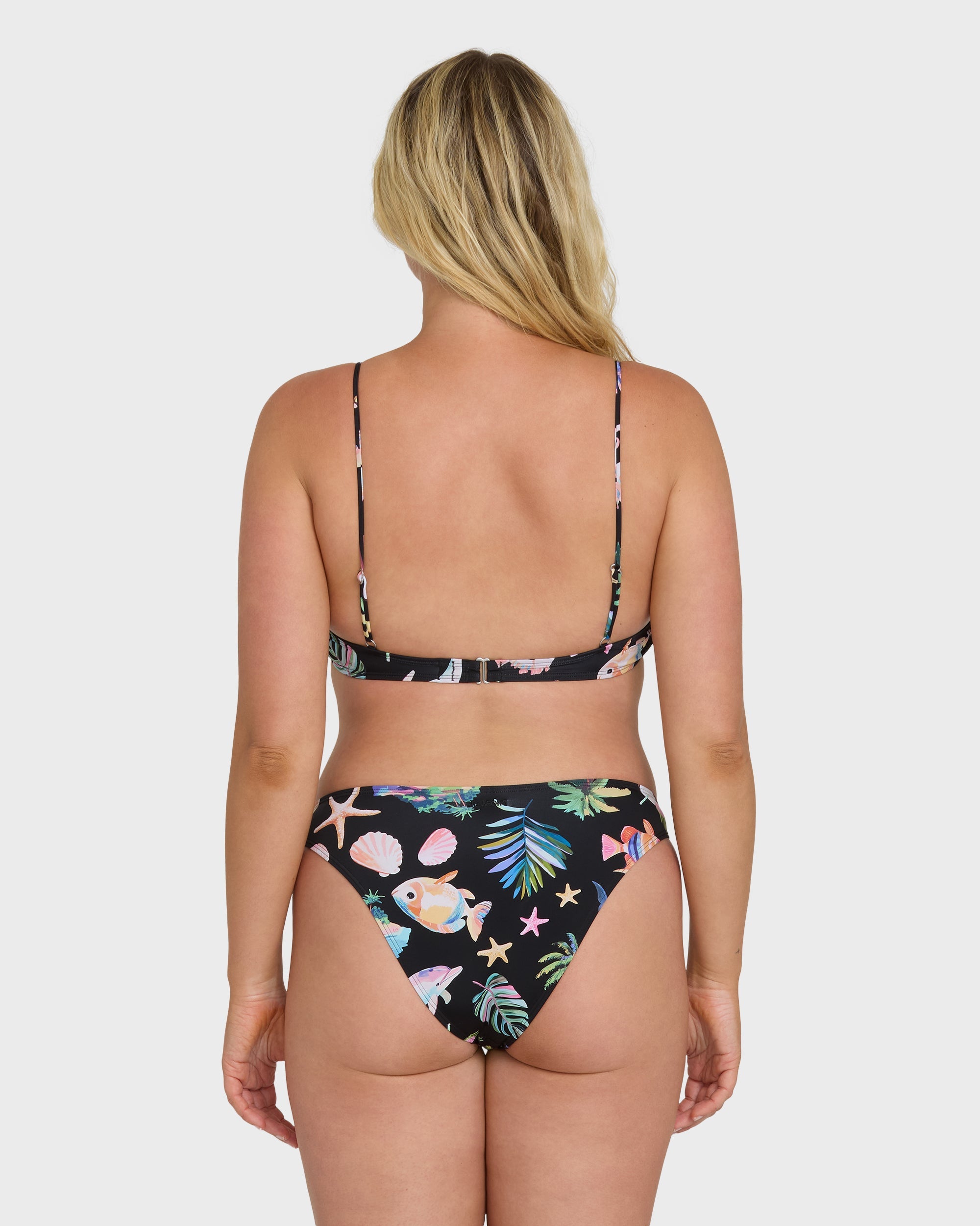 Party Wave Hike Bikini Bottoms - Black Pebble