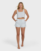 Open Skies Woven Tank Top - Clearwater
