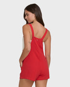 Beach Crush Romper - Fiesta Red