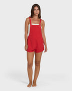 Beach Crush Romper - Fiesta Red