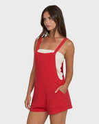 Beach Crush Romper - Fiesta Red