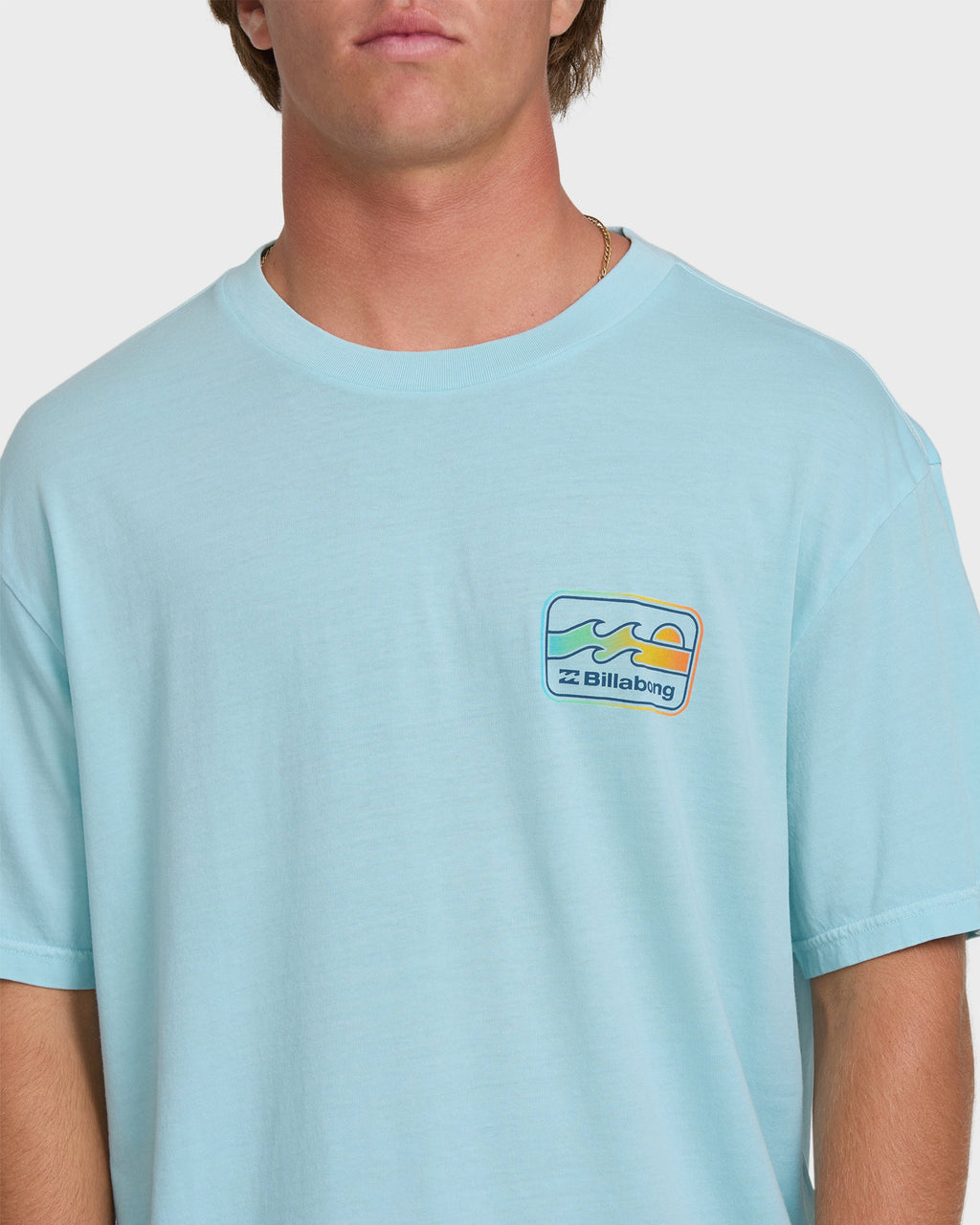 Runner Wave Washed Premium Short Sleeve Cotton T-Shirt - Coastal Blue